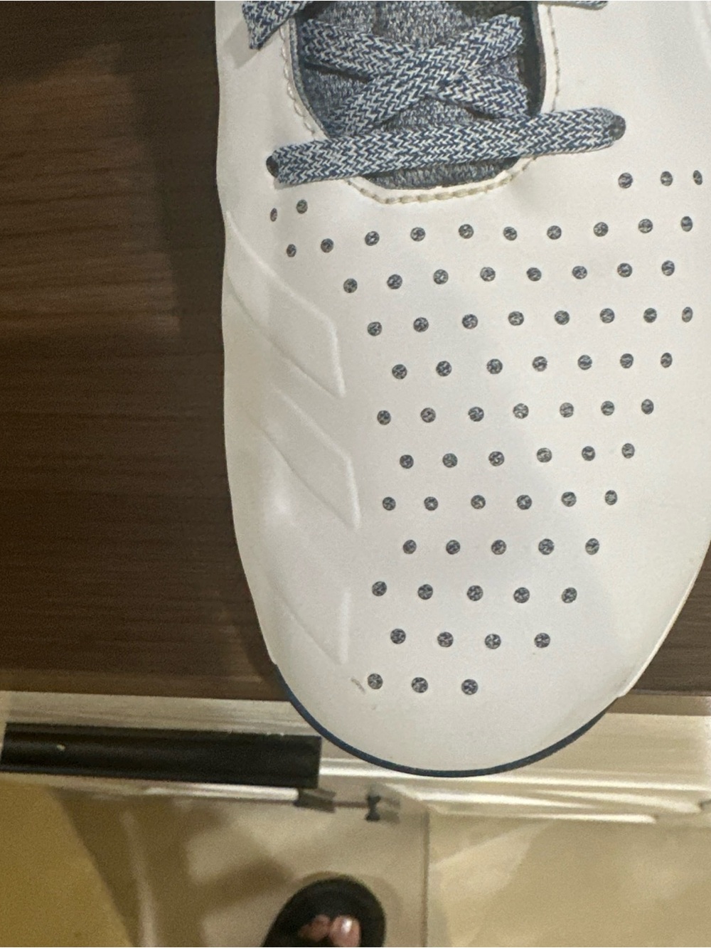adidas White and Blue Men's Athletic Shoes - Picture 5 of 9